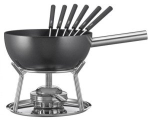 Spring K&auml;sefondue-Garnitur Alu Induktion schwarz