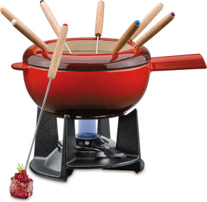 Spring Saas Fee Guss-Fondue-Garnitur rot 20