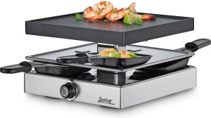 Spring Raclette 4 Classic Silber mit Alugrillplatte