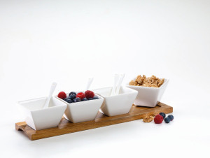 M&auml;ser Schalenset Nine auf Holztray