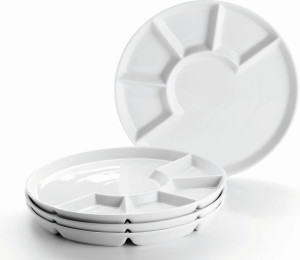 M&auml;ser Fondueteller 4er-Set Classic wei&szlig; 24 cm
