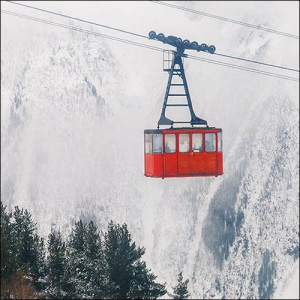 Swiss Finest Servietten Ski Gondola 20 St&uuml;ck