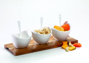 M&auml;ser Schalenset Seven rund auf Holztray