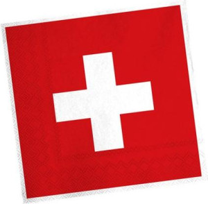 Swiss Finest Servietten Schweizer Kreuz 20 St&uuml;ck