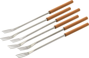 Kuhn Rikon K&auml;sefonduegabeln Kirschholz 6er Set