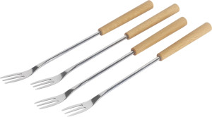 Kuhn Rikon Buchenholz K&auml;sefonduegabeln 4er Set