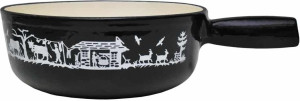 Heidi Cheese Line Alpes Caquelon Guss schwarz 21cm