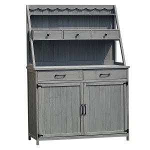 Beatrix Wooden Potting Table with Planting Worktop & Ample Storage
