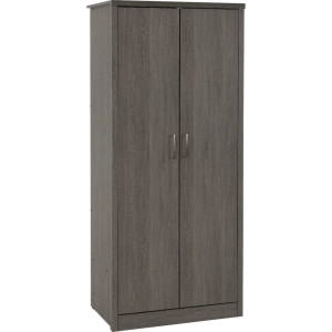 lisbon, wardrobe, black, wood, grain