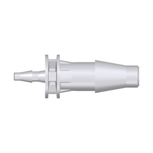 Mini-Reduzier-Schlauchtülle - mit Steg Schlauch Innen- (A): 1,6 mm / Schlauch Innen- (B): 4,8 mm / Werkstoff: PA 6.6 / Farbe: weiß / Einheit: 15 S