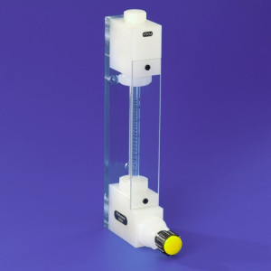 Durchflussmesser aus PP, PVDF oder PTFE Messbereich Gase: 0 - 160 l/h / Medium: Argon / Ringinitiator: ohne / -Messrohr: 10 mm / Werkstoff: PP / Ei