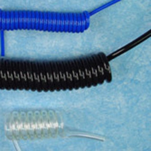 PUR-Spiral-Chemieschlauch für die Analysentechnik Innen-: 3,2 mm / Außen-: 6,4 mm / Spiral- innen: 25 mm / Spiral- außen: 32 mm / Arbeitslänge: