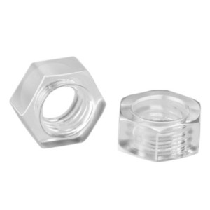 Sechskantmutter (DIN 934) aus PC Innengewinde: M5 x 0,8 / H: 4,2 mm / SW: 8 mm / Einheit: 50 Stück