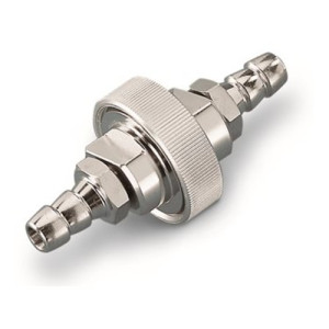 Filterhalter aus Edelstahl -Filter: 47 mm / Filterfläche: 13 cm&sup2; / Anschluss: Einlass und Auslass: Schlaucholive für Schläuche ID 4-5 mm / max