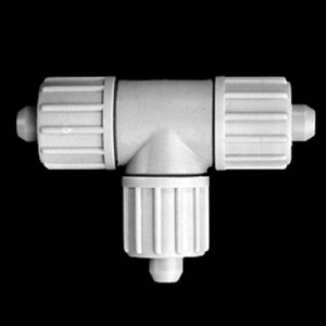 T-Verbinder aus PP oder PVDF für Gewebeschläuche Schlauch Innen-: 9 mm / Schlauch Außen-: 15 mm / Werkstoff: PP / Einheit: 2 Stück