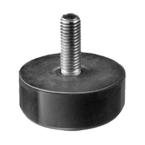 Metall-Gummipuffer - zylindrisch, einseitig Außengewinde mittl. Federrate CD: 2.000 N/mm / zul. Druckbelastung: 2.300 N / D: 75 mm / H: 25 mm / Gewi