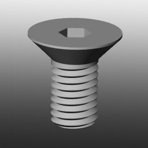 Senkkopfschraube (DIN 7991) aus PA - mit Innensechskant Außengewinde: M6 x 1 / L: 10 mm / D: 12 mm / h: 3,3 mm / Einheit: 50 Stück