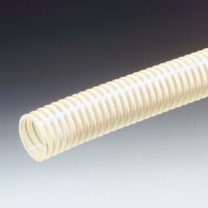 PVC-Wellschlauch für Lebensmittel Innen-: 45 mm / Außen-: 53 mm / max. Betr.-Druck: 5 bar / min. Biegeradius: 215 mm / Einheit: 5 m