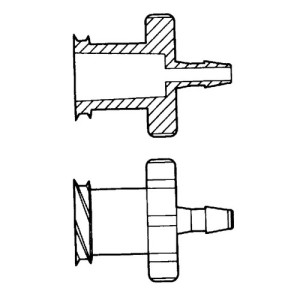 Luer-Lock-Schlauchadapter (weiblich) für weiche Schläuche Schlauch Innen-: 1/16" Zoll / Schlauch Innen-: 1,6 mm / Werkstoff: PA 6.6 / Einheit: 20