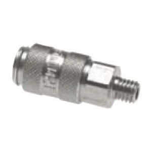 Schnellverschlusskupplung aus Edelstahl, NW 2,7 mm - einseitig absperrend Anschluss: A-Gewinde G 1/8" / Länge: 28 mm / Einheit: 1 Stück