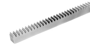 Zahnstange aus Kunststoff - gefräst Modul: 1,5 / Werkstoff: POM / Ausführung: breit / Zahnbreite (b): 17 mm / H: 17 mm / h: 15,5 mm / Gewicht: 92 g