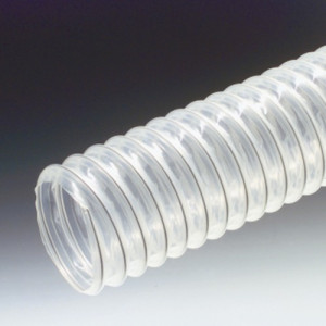 PUR-Folienschlauch - FDA-konform Innen-: 100 mm / Außen-: 107 mm / max. Betr.-Druck: 0,57 bar / Vakuum: 115 mbar / min. Biegeradius: 118 mm / Einh