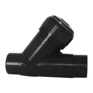 Rückschlagventil (Schrägsitz) aus PVC-U mit Klebestutzen d: 50 mm / NW: 40 mm / PN: 10 bar / Werkstoff Dichtung: FPM / Einheit: 1 Stück