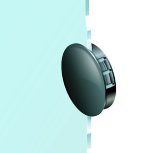 Blindstopfen aus PA - gewölbt für Loch-: 27,8 mm / Plattenstärke: 3,2 mm / D: 31 mm / H: 11,5 mm / Einheit: 25 Stück