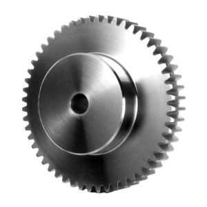 Stirnzahnrad aus Messing (gefräst) - Modul 0,3-1,0 Modul: 0,7 / Naben-Länge (NL): 6 mm / Naben  (ND): 12 mm / Bohrung (B): 4 mm / zul. MD: 5,6 Ncm