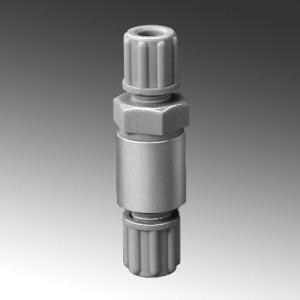 In-Line-Filtermodul aus PP, PVDF oder PFA Schlauch Innen-: 4 mm / Schlauch Außen-: 6 mm / Porengröße: 25 &micro;m / Werkstoff Gehäuse: PFA / L: 59