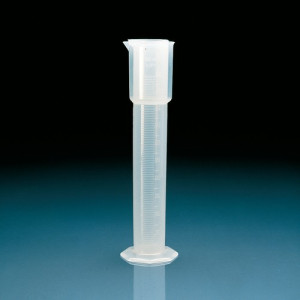 Aräometerzylinder aus PP Inhalt: 500 ml / Außen-: 73 mm / Höhe: 351 mm / Graduierung: 5 ml / Einheit: 3 Stück