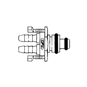Multilumen-Schnellverschluss-Stecker aus POM Anschluss: Tülle 4 mm / Ventil: ohne / Einheit: 1 Stück