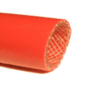 Silikon-Hochtemperatur-Druck-Chemieschlauch mit Glasseideeinlage Innen-: 19 mm / Außen-: 30,5 mm / Platzdruck: 25 bar / Einheit: 1 m