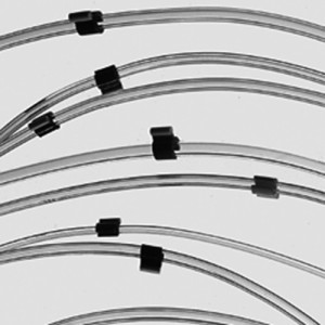PVC-Pumpenschlauch mit 2 Stopper - Abstand 60 mm Innen-: 1,3 mm / Außen-: 2,98 mm / Farbcode: grau / Einheit: 6 Stück