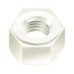 Sechskantmutter (DIN 555) aus PVDF Innengewinde: M8 x 1,25 / h: 6,5 mm / SW: 13 mm / Einheit: 25 Stück