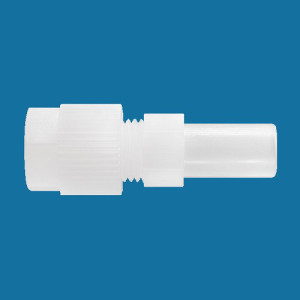 Reduzier-Rohrverbinder (Einlegeteil) aus PA oder PVDF Rohr Außen-: 8 mm / Anschluss-Stutzen- (d): 12 mm / NW: 4,8 mm / L: 45 mm / l1: 19 mm / SW1: