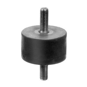 Metall-Gummipuffer - zylindrisch, beidseitig Außengewinde mittl. Federrate (Druck) CD: 160 N/mm / mittl. Federrate (Schub) CS: 27 N/mm / zul. Druckb