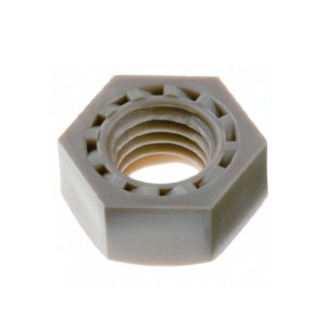 Sechskantmutter aus PEEK Innengewinde: M3 x 0,5 / H: 2,4 mm / SW: 5,5 mm / Einheit: 10 Stück