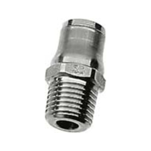 Gerader-Steckverbinder aus Edelstahl mit Außengewinde Rohr Außen-: 5/16" Zoll / Außengewinde: NPT 1/4" / L: 18 mm / SW: 15 mm / SW1: 6 mm / Einheit