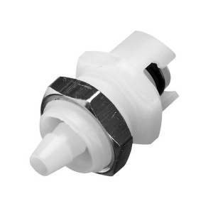 POM-Schnellverschluss-Stecker, NW 1,6 mm - Schalttafel Anschluss: Tülle 3,2 mm / Ventil: ohne / Länge: 23 mm / Schott-: 11 mm / Einheit: 3 Stück