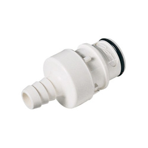 PSU-Schnellverschluss-Stecker, NW 12,7 mm Anschluss: Tülle 19 mm / Ventil: ohne / Länge: 52 mm / Einheit: 1 Stück