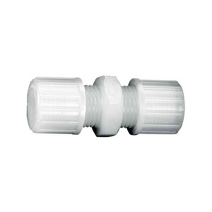 Gerader-Verbinder aus PFA Schlauch Innen-: 6 mm / Schlauch Außen-: 9 mm / L: 49 mm / SW: 19 mm / Einheit: 1 Stück