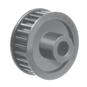 Zahnriemenrad T5 aus Kunststoff Profil: T5 / Riemenbreite: 10 mm / Zähne: 15 /  Zahnscheibe: 23,05 mm /  Bordscheibe: 25,45 mm / Teilkreis  (d0):