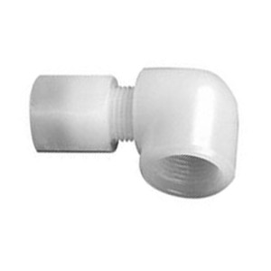 Winkel-Rohrverbinder mit Innengewinde aus PFA Rohr Außen-: 10 mm / Innengewinde: G 1/8" / D: 20 mm / l1: 10 mm / L1: 42 mm / L2: 20 mm / Einheit: 1