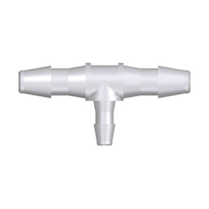 Mini-T-Reduzier-Schlauchtülle - symmetrisch Schlauch Innen- (A): 3,2 mm / Schlauch Innen- (B): 2,4 mm / Werkstoff: PP / Farbe: natur / Einheit: 10