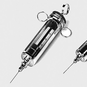 Dreiringspritze aus Metall Inhalt: 5 ml / Einheit: 1 Stück