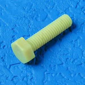 Sechskantschraube (DIN 933) aus PA Außengewinde: M6 x 1 / Gewindelänge: 5 mm / h: 4 mm / SW: 10 mm / Einheit: 100 Stück