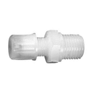 Mikro-Gerader-Verbinder mit Außengewinde aus PTFE oder PFA Schlauch Außen-: 2 mm / Außengewinde: NPT 1/8" / l1: 10 mm / L1: 23 mm / SW: 12 mm / Wer
