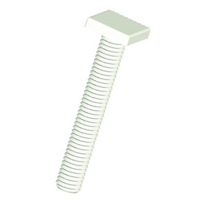 Vierkantschraube aus PA Außengewinde: M6 x 1 / Gewindelänge: 80 mm / l1: 3 mm / l2: 10 mm / Einheit: 50 Stück