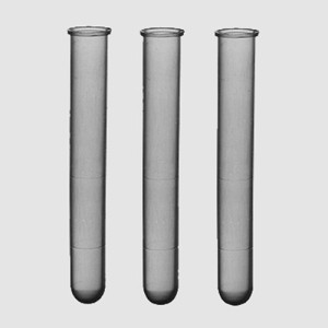 Reagenzröhrchen aus PS - glasklar Inhalt: 10 ml / Außen-: 16 mm / Höhe: 100 mm / Rand: ohne / Einheit: 250 Stück
